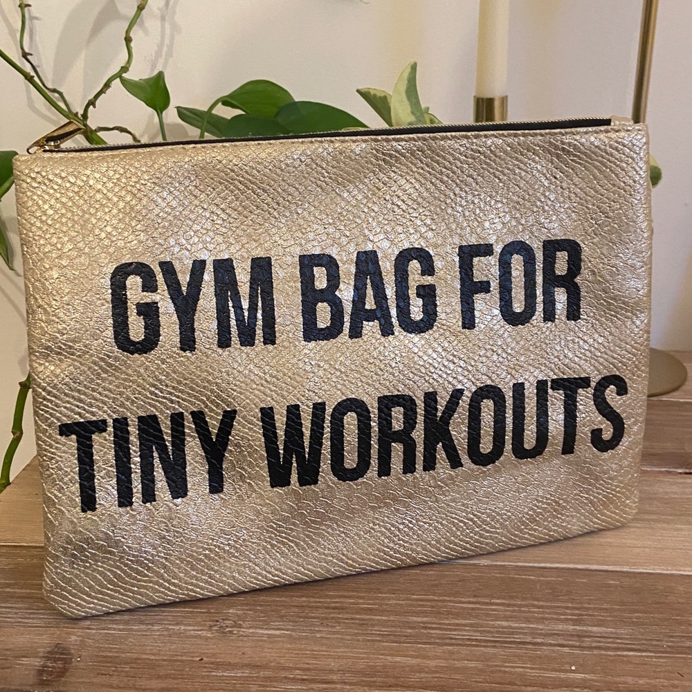 Gym Bag for Tiny Workouts Clutch / Pouch NWOT